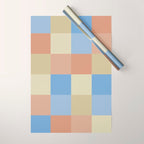 Bold Muted Checks Pattern - Large VII Wrapping Paper Gallery Image 1