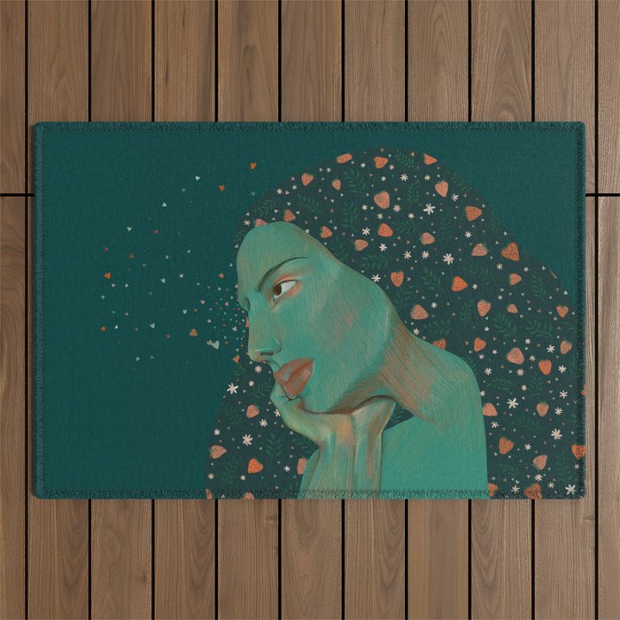 Mother Earth portrait  Outdoor Rug Gallery Image 1