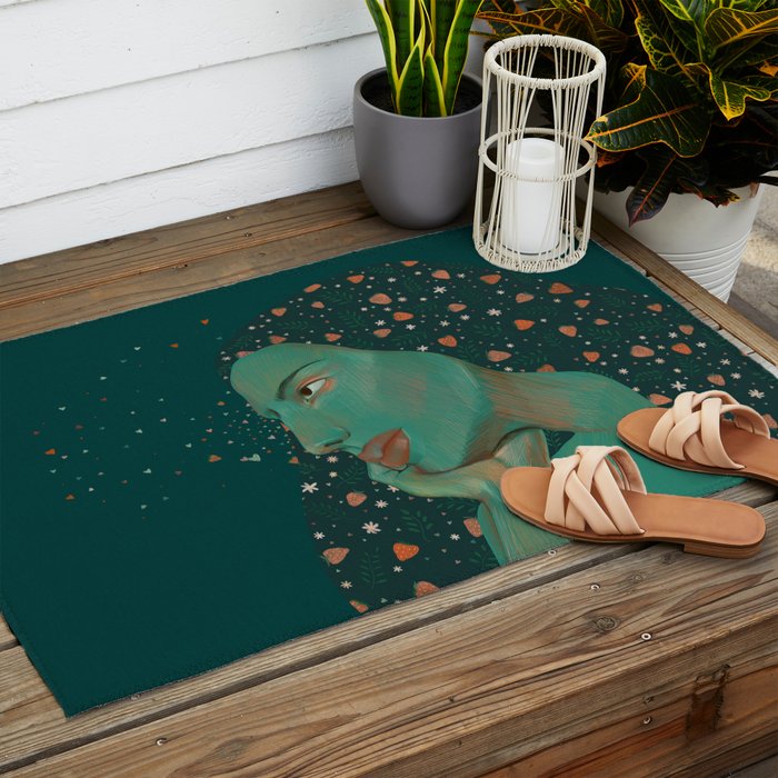 Mother Earth portrait  Outdoor Rug Gallery Image 2
