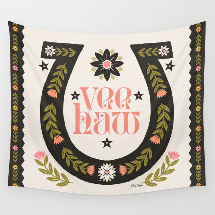 Yee Haw Horseshoe Wall Tapestry Gallery Image 4