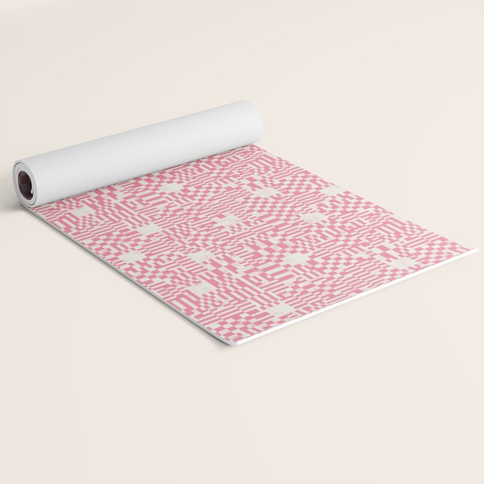 Checkered Pink Matrix Yoga Mat Gallery Image 2
