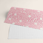 Checkered Pink Matrix Wrapping Paper Gallery Image 2