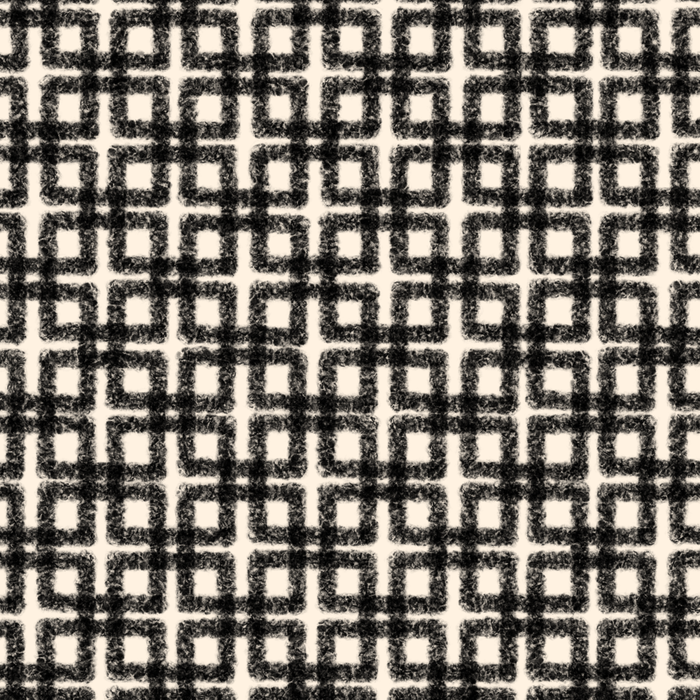 Mid Century Modern Geometric Tile Block Crayon Pattern in Black and Almond Cream Coffee Mug Gallery Image 2