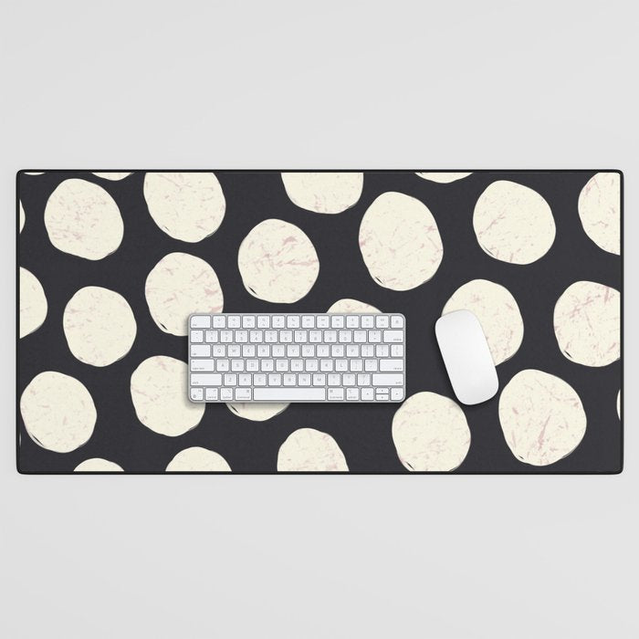 Spotty in Black Desk Mat Gallery Image 1