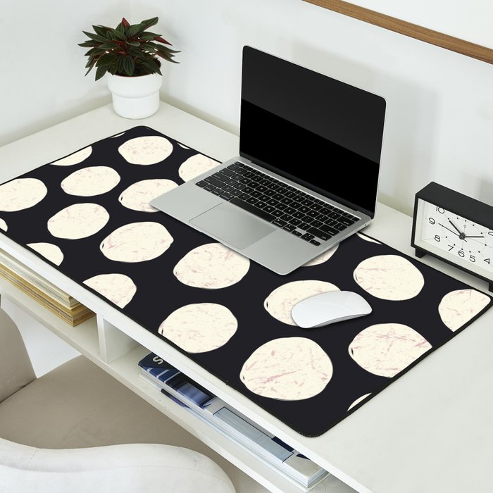 Spotty in Black Desk Mat Gallery Image 2