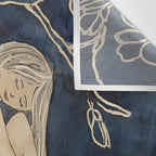 Girl sleeping under magnolia flowers Wall Tapestry Gallery Image 3