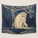Girl sleeping under magnolia flowers Wall Tapestry Gallery Image 4