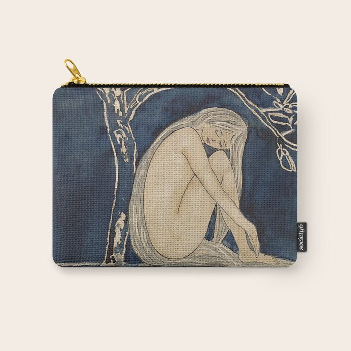 Girl sleeping under magnolia flowers Carry All Pouch Gallery Image 1