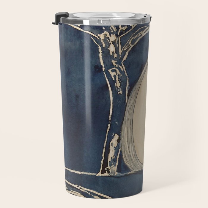 Girl sleeping under magnolia flowers Travel Mug Gallery Image 3