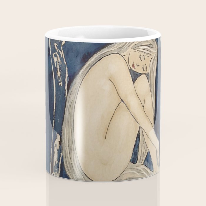 Girl sleeping under magnolia flowers Coffee Mug Gallery Image 4