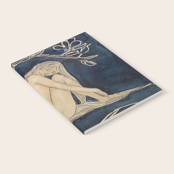 Girl sleeping under magnolia flowers Notebook Gallery Image 2