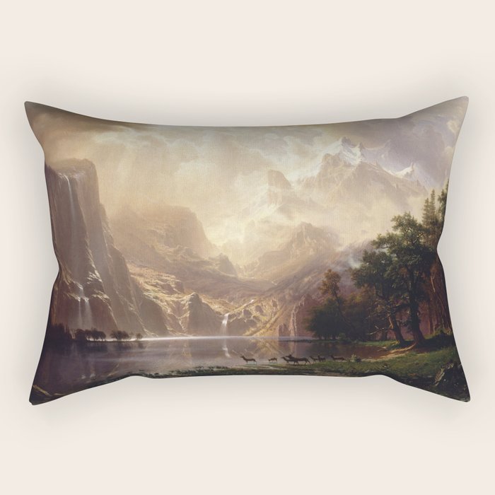 Albert Bierstadt - Among the Sierra Nevada, California Rectangular Pillow Gallery Image 2