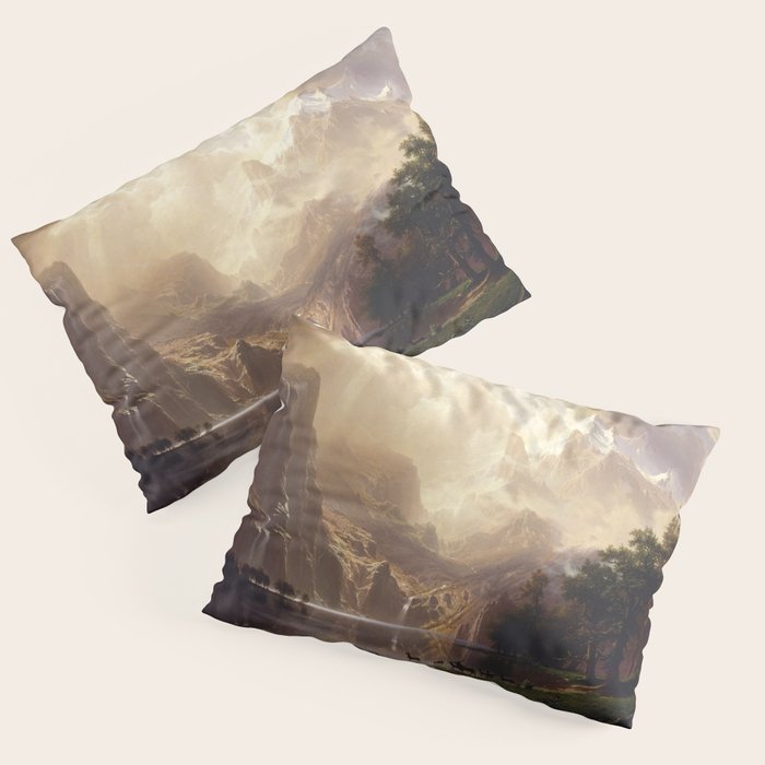 Albert Bierstadt - Among the Sierra Nevada, California Pillow Sham Gallery Image 3