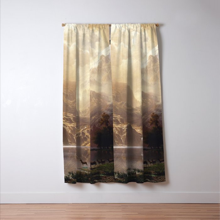 Albert Bierstadt - Among the Sierra Nevada, California Window Curtain Gallery Image 3