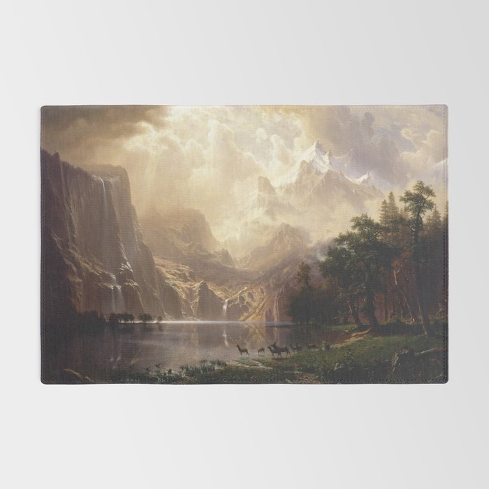 Albert Bierstadt - Among the Sierra Nevada, California Rug Gallery Image 2