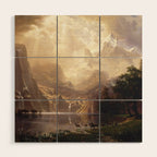 Albert Bierstadt - Among the Sierra Nevada, California Wood Wall Art Gallery Image 1