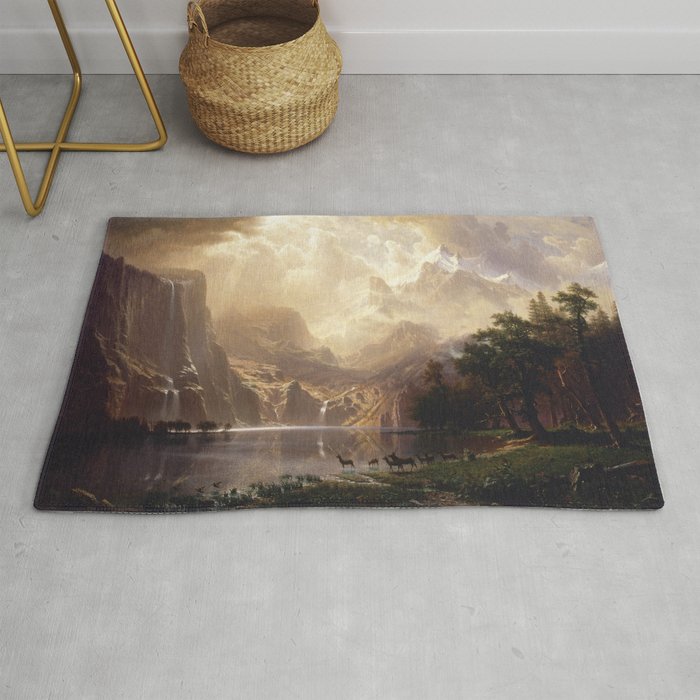 Albert Bierstadt - Among the Sierra Nevada, California Rug Gallery Image 1