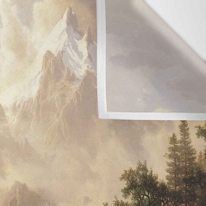 Albert Bierstadt - Among the Sierra Nevada, California Wall Tapestry Gallery Image 3