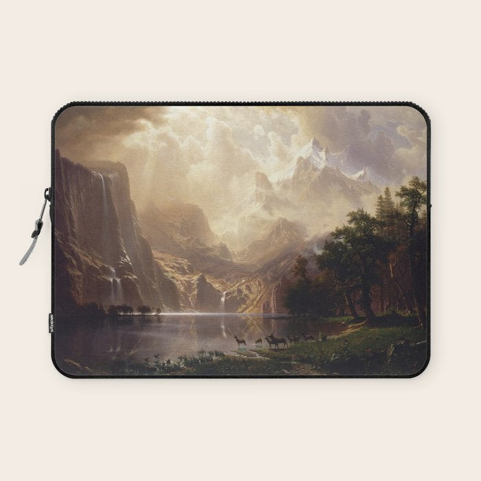 Albert Bierstadt - Among the Sierra Nevada, California Laptop Sleeve Gallery Image 1