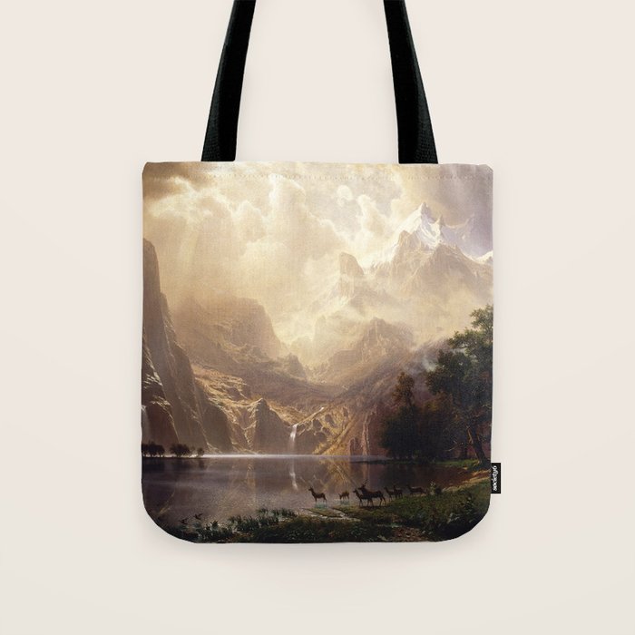 Albert Bierstadt - Among the Sierra Nevada, California Tote Bag Gallery Image 1