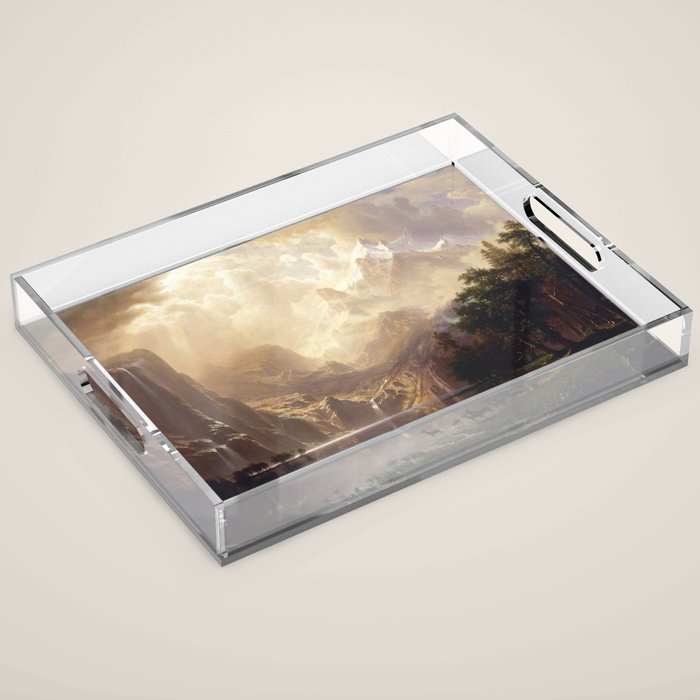 Albert Bierstadt - Among the Sierra Nevada, California Acrylic Tray Gallery Image 1