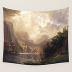 Albert Bierstadt - Among the Sierra Nevada, California Wall Tapestry Gallery Image 4