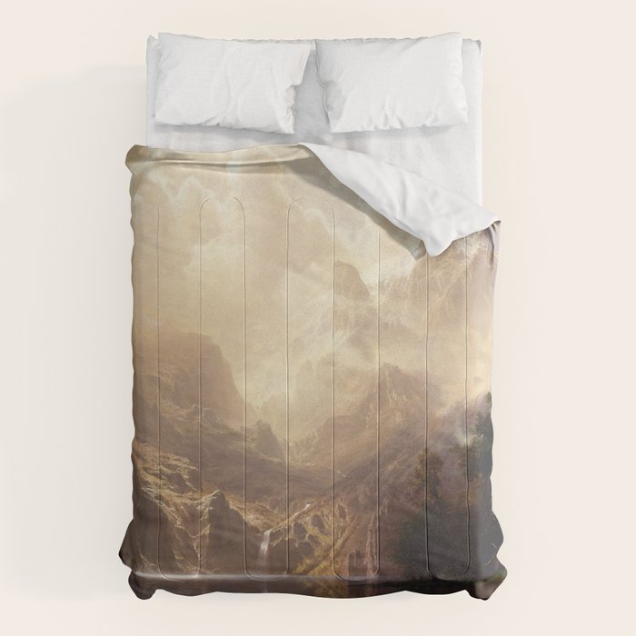 Albert Bierstadt - Among the Sierra Nevada, California Comforter Gallery Image 6