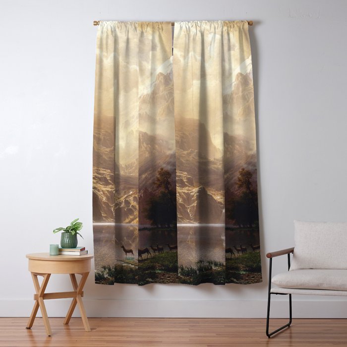 Albert Bierstadt - Among the Sierra Nevada, California Window Curtain Gallery Image 5