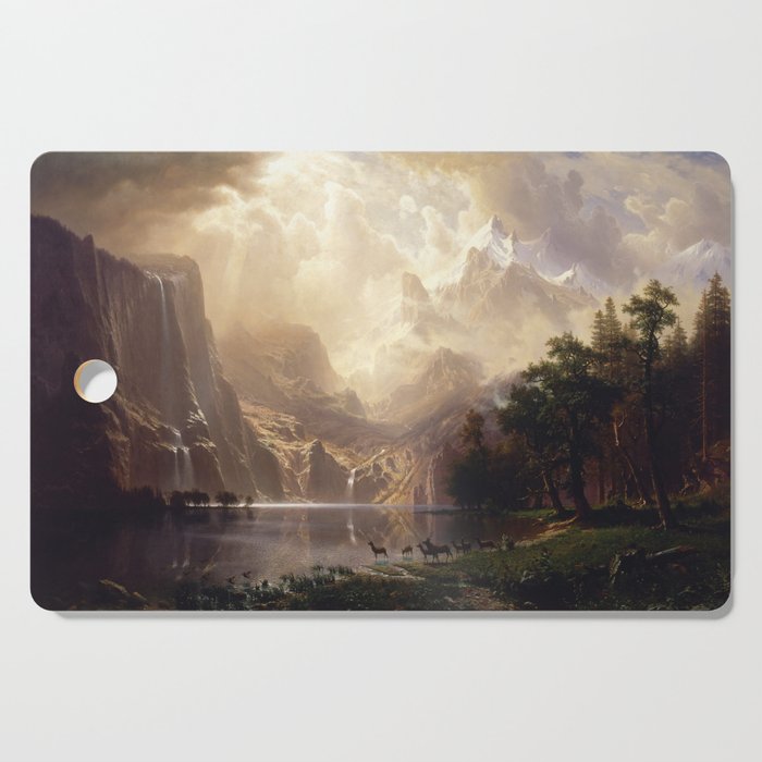 Albert Bierstadt - Among the Sierra Nevada, California Cutting Board Gallery Image 1