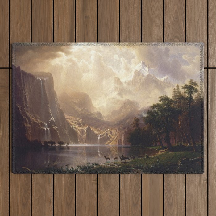 Albert Bierstadt - Among the Sierra Nevada, California Outdoor Rug Gallery Image 1