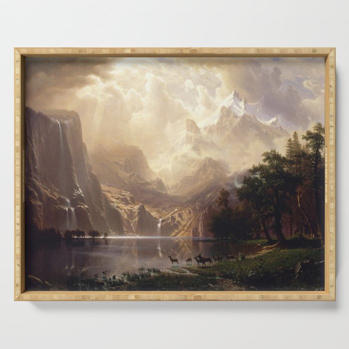 Albert Bierstadt - Among the Sierra Nevada, California Serving Tray Gallery Image 1