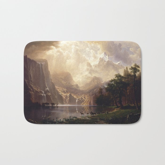 Albert Bierstadt - Among the Sierra Nevada, California Bath Mat Gallery Image 1