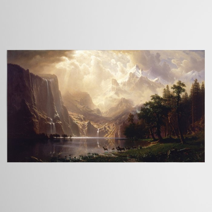 Albert Bierstadt - Among the Sierra Nevada, California Tablecloth Gallery Image 2