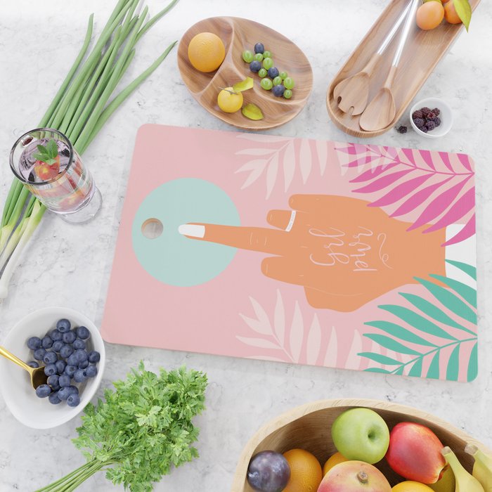 Grl Pwr #girlpower #feminist #society6 Cutting Board Gallery Image 2