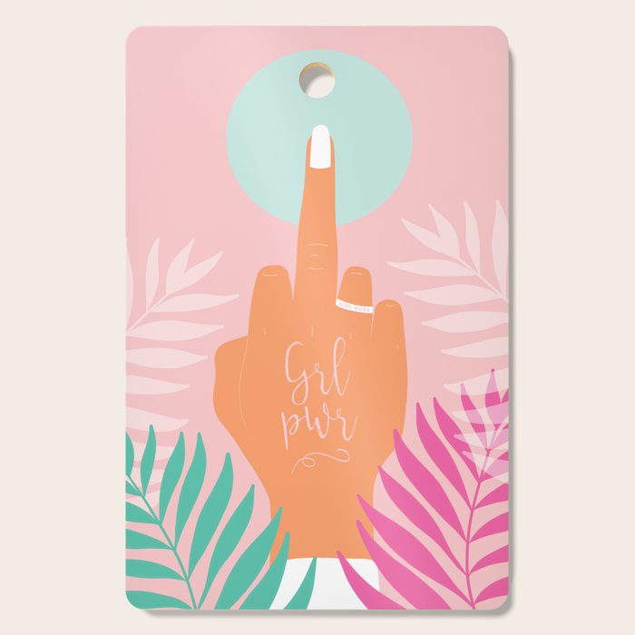 Grl Pwr #girlpower #feminist #society6 Cutting Board Gallery Image 1