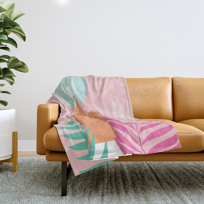 Grl Pwr #girlpower #feminist #society6 Throw Blanket Gallery Image 1