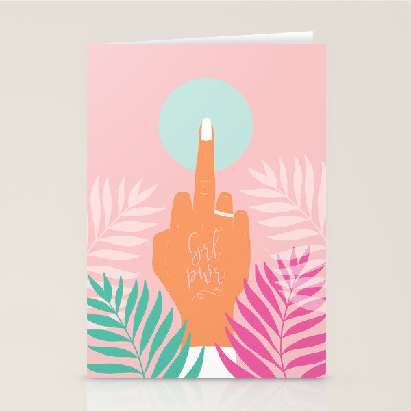Grl Pwr #girlpower #feminist #society6 Stationery Card Gallery Image 2