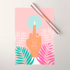 Grl Pwr #girlpower #feminist #society6 Wrapping Paper Gallery Image 1