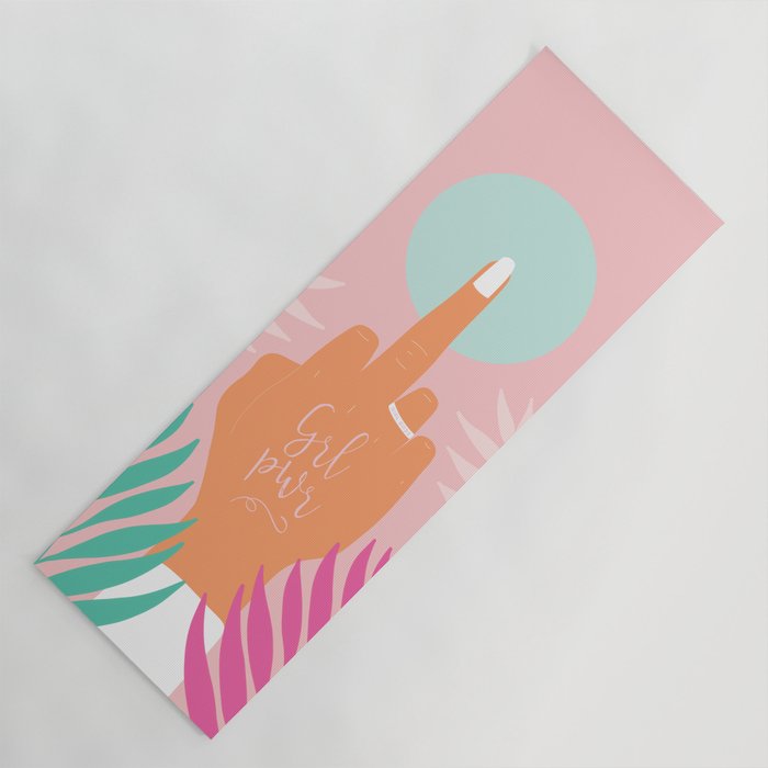 Grl Pwr #girlpower #feminist #society6 Yoga Mat Gallery Image 1