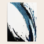 Reykjavik: a pretty and minimal mixed media piece in black, white, and blue Poster Gallery Image 4