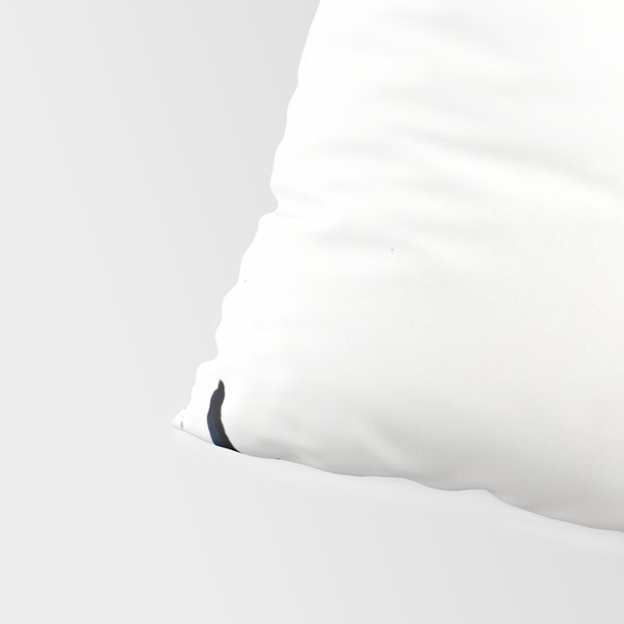 Reykjavik: a pretty and minimal mixed media piece in black, white, and blue Pillow Sham Gallery Image 4