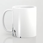 Reykjavik: a pretty and minimal mixed media piece in black, white, and blue Coffee Mug Gallery Image 3