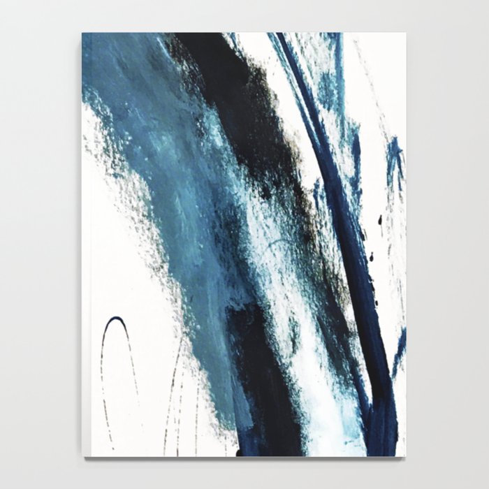 Reykjavik: a pretty and minimal mixed media piece in black, white, and blue Notebook Gallery Image 4