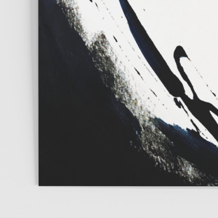 Reykjavik: a pretty and minimal mixed media piece in black, white, and blue Poster Gallery Image 3