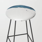 Reykjavik: a pretty and minimal mixed media piece in black, white, and blue Stool Gallery Image 2