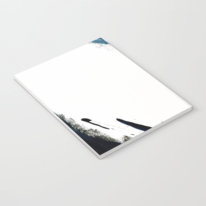 Reykjavik: a pretty and minimal mixed media piece in black, white, and blue Notebook Gallery Image 3