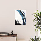 Reykjavik: a pretty and minimal mixed media piece in black, white, and blue Poster Gallery Image 2