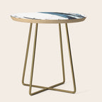 Reykjavik: a pretty and minimal mixed media piece in black, white, and blue Side Table Gallery Image 1