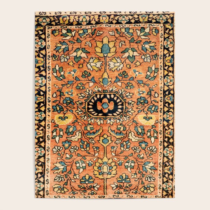 Sarouk Poshti Vintage Persian Rug Print Poster Gallery Image 4