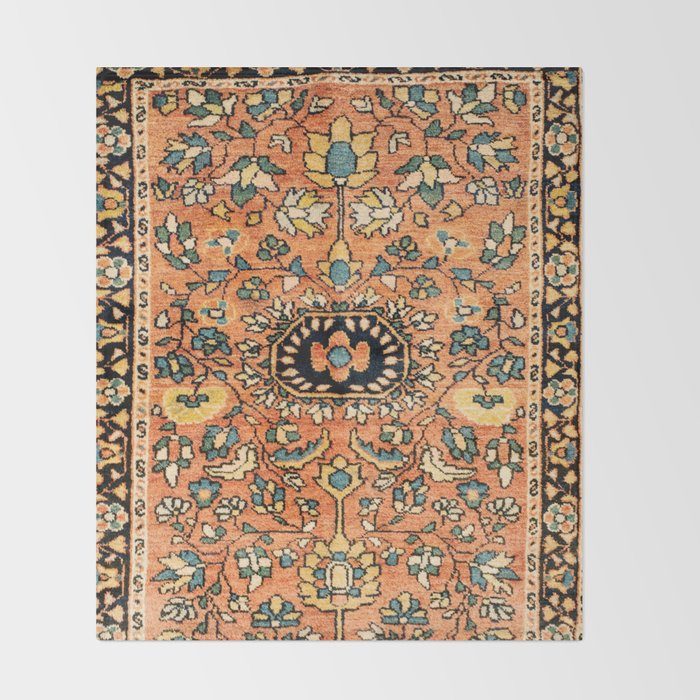Sarouk Poshti Vintage Persian Rug Print Throw Blanket Gallery Image 2